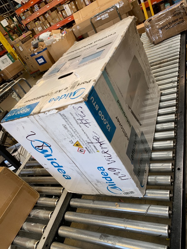 Photo 1 of Midea Duo 14,000 BTU(12,000 BTU SACC) High Efficiency Inverter, Quiet Portable Air Conditioner, Cools up to 550 Sq.Ft., Works with Alexa/Google Assistant, Includes Remote Control&Window Kit (Renewed)