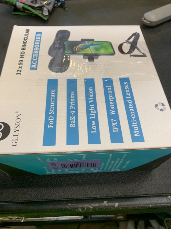 Photo 1 of 12X50 Professional HD Binoculars for Adults with Phone Adapter, High Power Binoculars with BaK4 prisms, Super Bright Lightweight & Waterproof Binocular Perfect for Bird Watching, Hunting, Stargazing