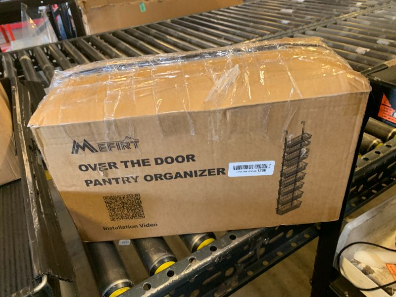 View 2 of Mefirt White 9-Tier Over The Door Pantry Organizer, Pantry Organization and Storage, Deep Baskets Hanging Heavy-Duty Metal, Wall Spice Rack Seasoning Shelves for Home & Kitchen, Laundry Room Bathroom