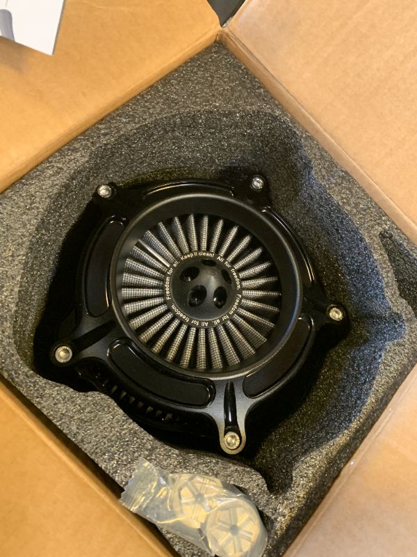 View 2 of For harley air cleaner filter Sportster Softail Touring street road king glide Dyna for harley davidson air intake filters (OPS Black - Gray Filter, A-For Sportster XL models)