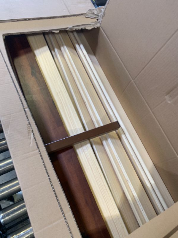 Photo 1 of Zinus Allen Mid Century Wood Platform Bed Frame, Solid Wood Foundation, Wood Slat Support, No Box Spring Needed, Easy Assembly, King 