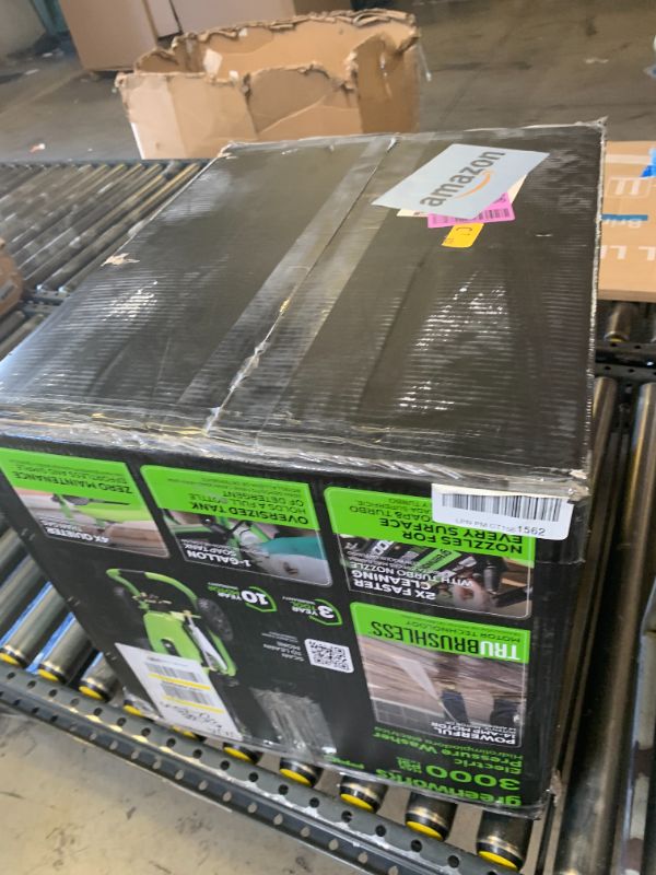 Photo 1 of Greenworks 3000 PSI (2.0 GPM Max) Brushless Electric Pressure Washer (15°, 25°, 40°, Soap, and Turbo Nozzle) For Use On Decks, Fences, Driveways, Sidewalks, Siding & More. Heavy-Duty