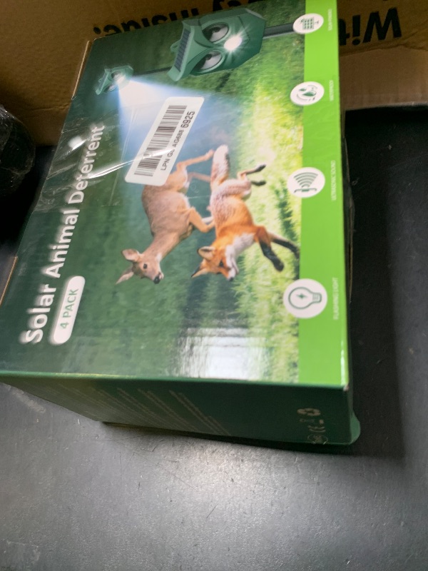 Photo 1 of 4 Pack Ultrasonic Animal Repeller with LED Strobe Lights - Outdoor Solar Powered for Squirrels, Deer, Raccoons, Rabbits, Skunks, Cats, Dogs - Protects Garden, Yard, Lawn, Farm & Crops