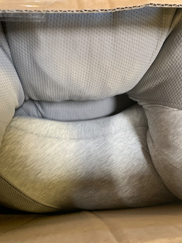 Photo 1 of Plufl Hugl Cooling Body Pillow for Adults Made with CloudSupport Fill | U Shaped Maternity Pillows Great for Side Sleepers & Pregnant Women | Washable Cover | Grey