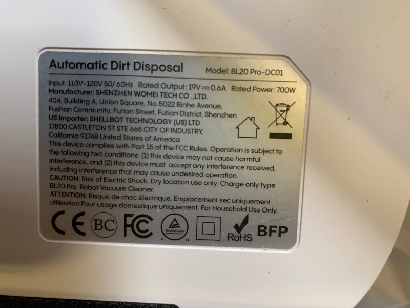 Photo 1 of Bagotte Robot Vacuum and Mop Combo, 6000Pa Robotic Vacuum with Mapping, Self-Emptying Station for 90 Days Hands-Free Cleaning, LiDAR Navigation,Wi-Fi/App/Alexa Voice Control, for Carpets&Hard Floors