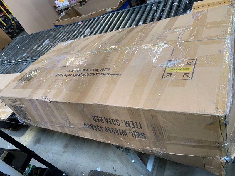 Photo 1 of NOT FULL SET, MISSING BOXES AND PIECES, LOOSE HARDWARE*********************KEIKI 65" 3-in-1 Convertible Sleeper Sofa with 360° Swivel Table, Modern Corduroy Loveseat for Bedroom, Basement, Rental Unit, USB Ports, Cup Holders, Hidden Storage