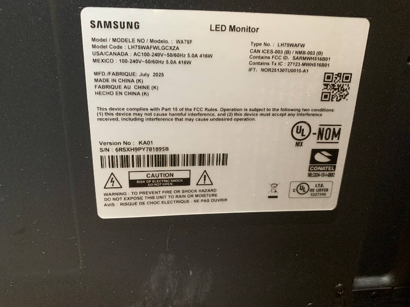 Photo 1 of Samsung 75-Inch Class Neo QLED 4K QN90F Series, Vision AI, Mini LED Smart TV (2025 Model, 75QN90F) Neo Quantum HDR+, Object Tracking Sound+ w/Dolby Atmos, Glare Free, Gaming Hub, Alexa Built-in