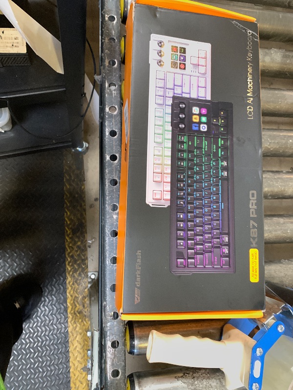 Photo 1 of darkFlash K87PRO TKL Mechanical Keyboard with 6 LCD Stream Control Keys & 3 Media Knobs – Gasket Mount, Hot-Swappable RGB Gaming & Streaming Macro Keyboard for PC & Mac (White)