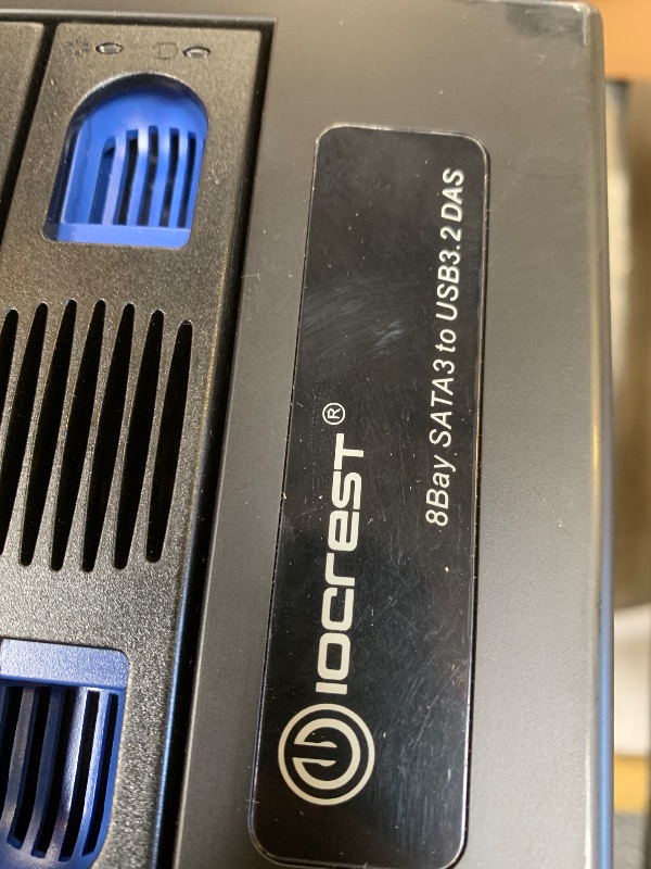 Photo 1 of 8 Bay Tool Less Tray Hot Swapable 2.5" and 3.5" SATA Hard Drive External USB-C 3.2 (10Gbps) Hard Drive Enclosure. Support up to 8X 22TB Capacity.