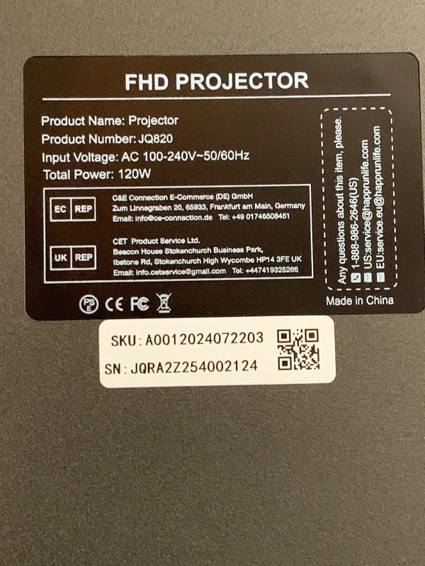 Photo 1 of 2000 ANSI 4K Decoding Projector with WiFi and Bluetooth, HAPPRUN Movie Home Theater with Auto Focus, 300'' Display for Indoor/Outdoor, Smart Proyector Compatible with Phone/TV Stick/PC/PS5