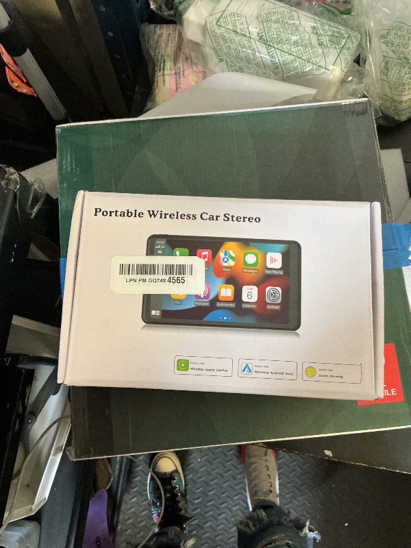 Photo 1 of Portable Wireless with Apple CarPlay and Android Auto Screen for Car, 7" HD Touch Screen Car Stereo with Mirror Link, Bluetooth 5.2, Backup Camera, AUX,FM Transmitter for All Vehicle