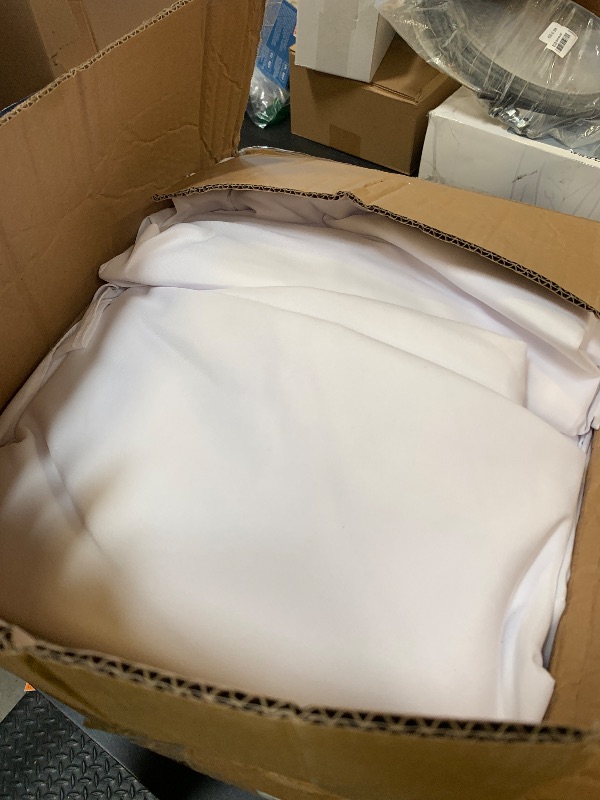 Photo 1 of Dailyset 10-Pack White Round Tablecloths, 108 Inches, Stain-Resistant Polyester for 4-5 Ft Round Tables - Washable Table Covers for Weddings, Banquets, Birthday Parties, Events