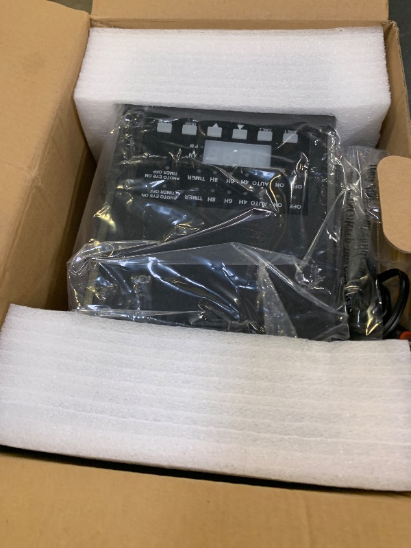 Photo 1 of SUNVIE 300W Low Voltage Landscape Transformer with 2 Independent Control Output Landscape Lighting Transformer with Timer and Photocell Sensor 120V AC to 12/14V AC Weatherproof Low Voltage Transformer