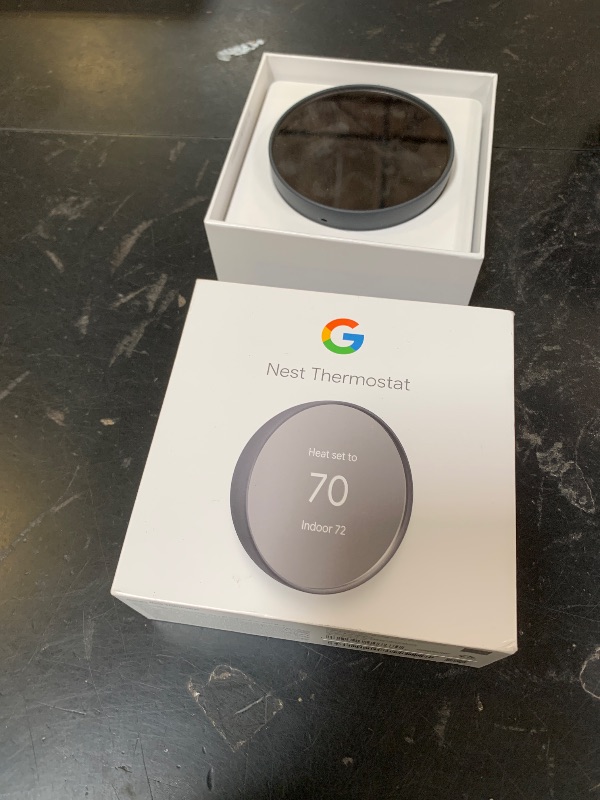 Photo 1 of Google Nest Thermostat - Smart Thermostat for Home - Programmable Wifi Thermostat - Charcoal