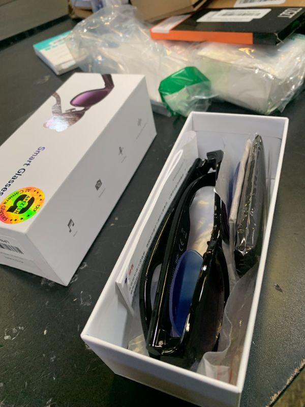 Photo 1 of AI Smart Glasses with Camera, 8MP HD Bluetooth Camera Glasses, 1080P Video Recording Sunglasses for Women Men, Real Time Translation, Voice Assistant, Open Earbuds for Travel, Work Vlog (3 lenses)