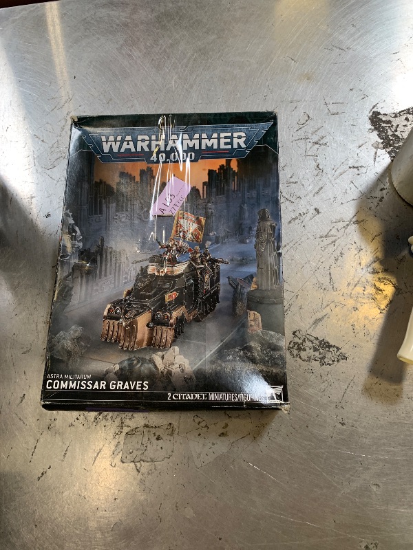 Photo 1 of Commissar Graves Miniature Set for Warhammer 40,000, Astra Militarum Character with Centaur RSV Vigilance and On Foot Model, Multipart Plastic Kit