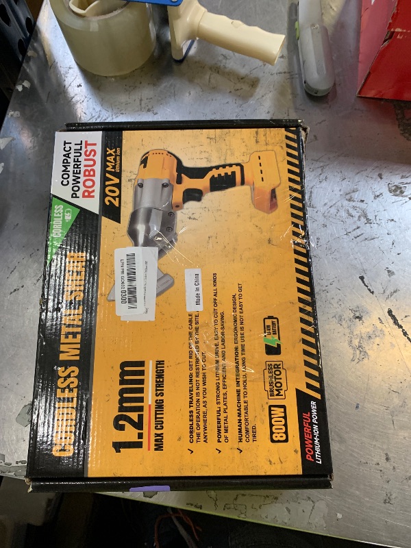 Photo 1 of Cordless Metal Shear for DeWalt 20V Max Battery, Brushless 14GA Steel Metal Cutter with 360° Roftaiting Head, 221 Ft-Lbs Torque for Cutting Stainless Sheet, Iron, Carpet, Leather,Cardboard(NO Battery)