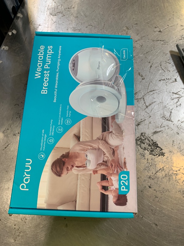 Photo 1 of Paruu P20 Hands-Free Wearable Electric Breast Pump - 4 Modes & 12 Suction Levels, 19/21/24mm Double-Sealed Flanges, Visible Milk Volume & Pumping Time, Lightweight Portable (2 Pack, Light Green)