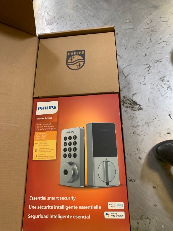 Photo 1 of Philips WiFi Keypad Door Lock with Handle, Built-in WiFi, APP Remote Control, Voice & Fingerprint Unlock, Smart Locks for Front Door with Auto Lock, Keyless Entry Deadbolt, Satin Nickel