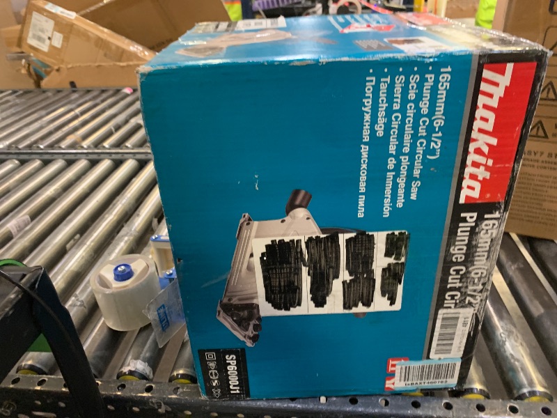 Photo 1 of Makita SP6000J1 6-1/2" Plunge Circular Saw Kit, with Stackable Tool case and 55" Guide Rail, Blue