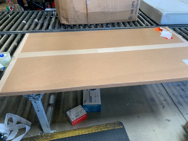 Photo 1 of OfficeSimpli 60 x 30 Inch Desk Top, Made in USA Replacement Table Top for Sit-to-Stand Adjustable Desk Frame, Countertop, Workbench for Home and Office (Desk Top only) - Mahogany Long Grain