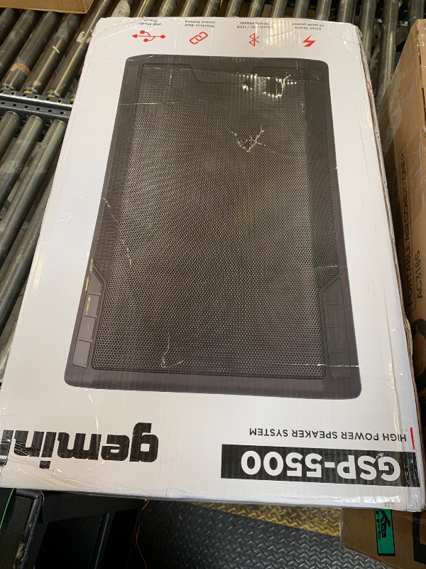 View 2 of Gemini 15" Bluetooth PA Speaker, 1800 Watts, TWS Link (GSP-5500)