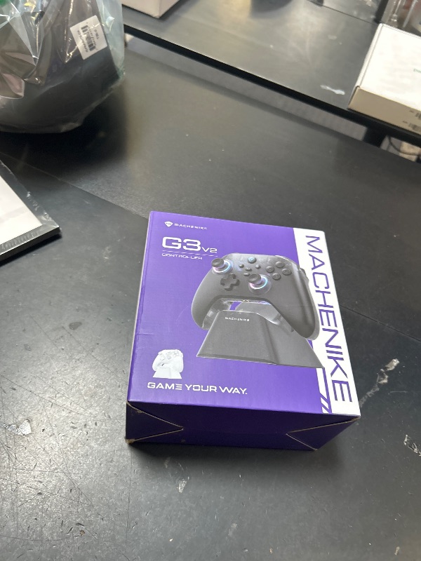 Photo 1 of Machenike G3V2 Bluetooth Controller for Pc/Switch/Ios/Android, Hall Effect Joysticks, RGB Lighting Gaming Controller,2 Programmable Buttons,1000mah Battery With Charging Station, Black