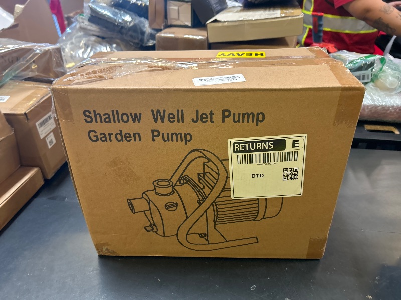 Photo 1 of SHANGDA Water Transfer Pump 110V Shallow Well Pump 1.6HP Electric Portable Garden Pressure Booster Pumps for Sprinkler Irrigation Lawn with Adapters, Green