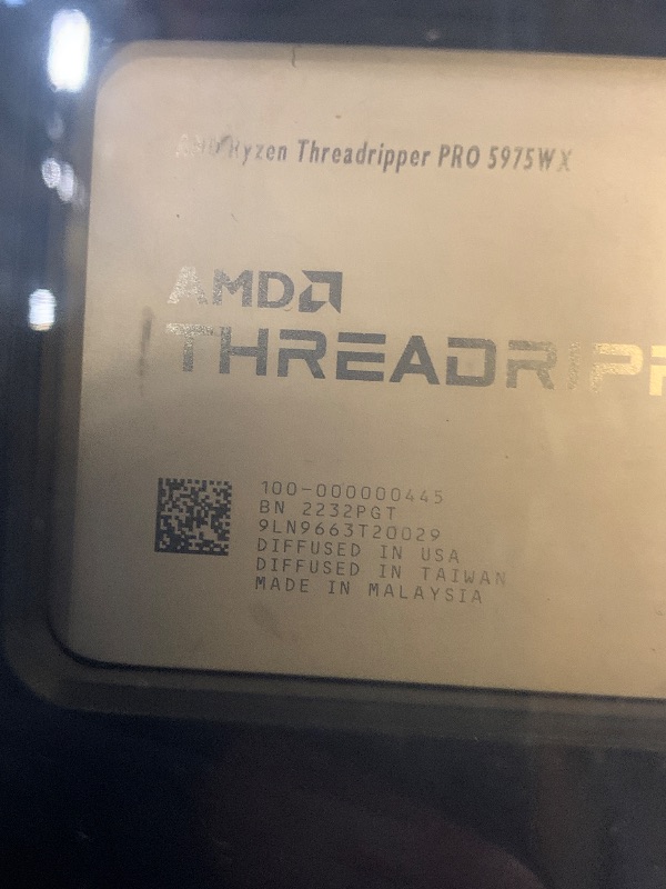 Photo 1 of AMD Ryzen Threadripper PRO 5975WX, 32-core, 64-Thread Desktop Processor