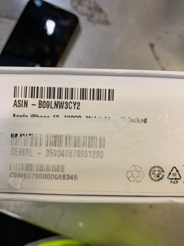 Photo 1 of Apple iPhone 13, 128GB, Midnight - Unlocked (Renewed)