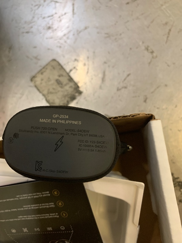 Photo 1 of Skullcandy Push 720 Open Wireless Open Ear Bluetooth Earbuds, Headphones, Waterproof, Clip-On Lightweight Design, 30 Hours Battery, Wireless Charging Pouch, Microphone for iPhone Android - Bone