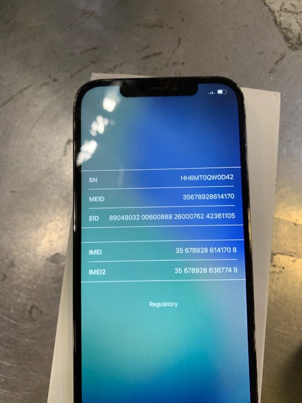 Photo 1 of Apple iPhone 12 Pro Max, 128GB, Pacific Blue - Fully Unlocked (Renewed)