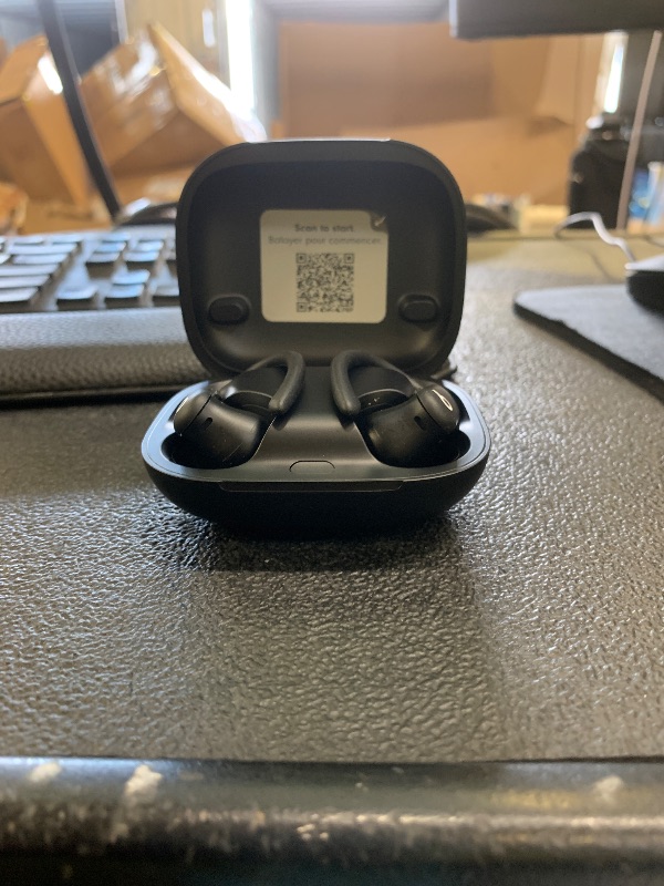 Photo 1 of Beats Powerbeats Pro 2 - Wireless Noise Cancelling Workout Earbuds with Secure- Fit Earhooks, Up to 45-Hour Battery with Charging Case, Sweat & Water Resistant, Heart Rate Monitoring - Jet Black