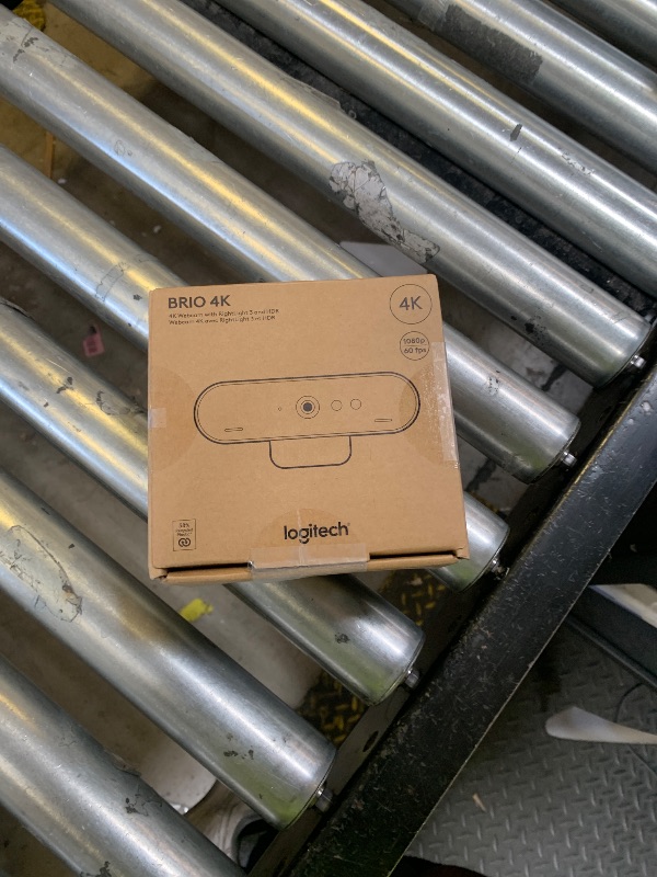 Photo 1 of Logitech Brio 4K Webcam, Video Calling, Noise-Cancelling mic, HD Auto Light Correction, Wide Field of View, Windows Hello Works with Microsoft Teams, Zoom, Google Meet, PC/Mac/Laptop/MacBook/Tablet
