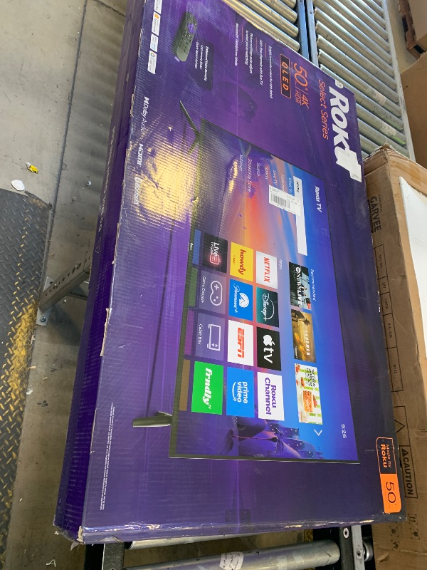 Photo 1 of Roku Smart TV 2026 – 50-Inch Select Series, 4K QLED TV – Roku TV with Voice Remote – Flat Screen QLED Television with Wi-Fi for Streaming Live Local News, Sports, & Movies – Bluetooth Headphone Mode