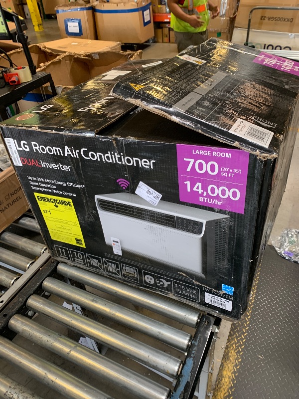 Photo 1 of LG 14,000 BTU DUAL Inverter Smart Window Air Conditioner, 115V, Cools 800 Sq. Ft. for Bedroom, Living Room, Apartment, Quiet Operation, ENERGY STAR®, works with LG ThinQ, Amazon Alexa and Hey Google