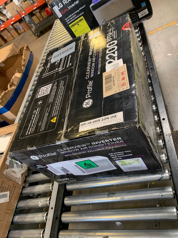 Photo 1 of GE Profile ClearView Inverter Window Air Conditioner Unit, 12,200 BTU, Energy Efficient Cooling up to 550 sq ft., Ultra Quiet, SMART Home Capable, Includes Remote, White