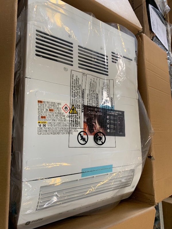 Photo 1 of GE Profile ClearView Inverter Window Air Conditioner Unit, 12,200 BTU, Energy Efficient Cooling up to 550 sq ft., Ultra Quiet, SMART Home Capable, Includes Remote, White