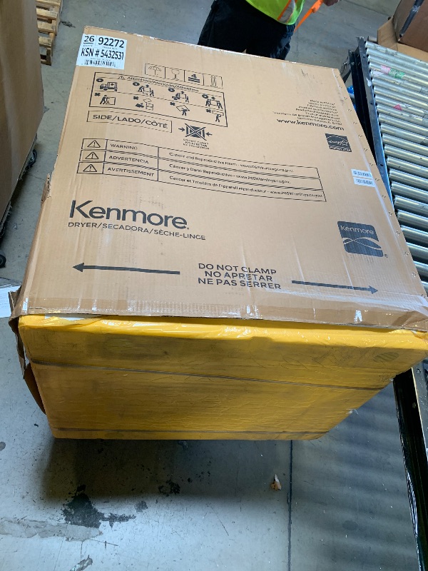 Photo 1 of Kenmore 8.0 cu. ft. Front Load Gas Dryer - Wrinkle Guard with Accela Steam to Reduce Static and Odors - Smart Sensor Drying - LED - White (factory sealed) 