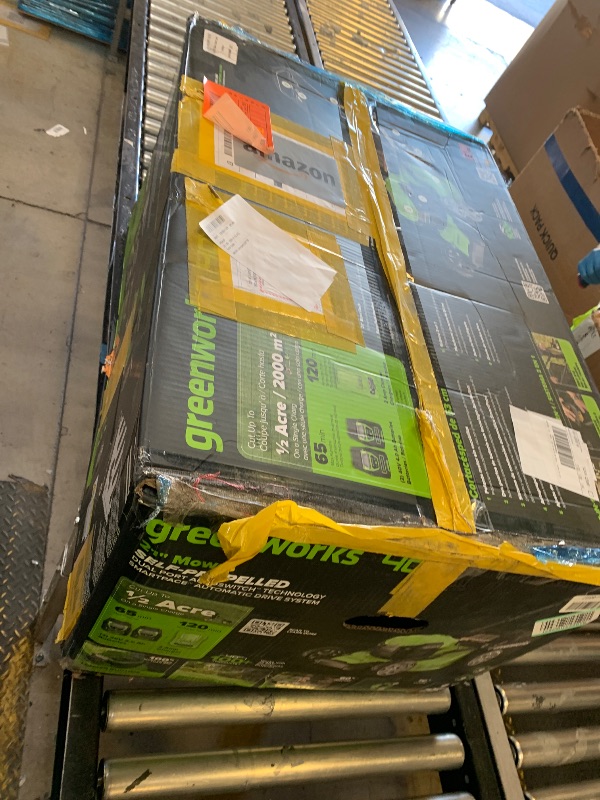 Photo 1 of Greenworks 40V 21" Brushless Cordless (Smart Pace / Self-Propelled) Lawn Mower (75+ Compatible Tools), (2) 4.0Ah Batteries and Charger Included