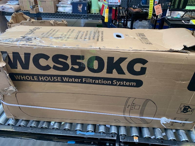 Photo 1 of iSpring Whole House Water Softener System, 50,000 Grain High Capacity Removes Hardness with Automatic Backwash and Low Salt Alarm, Hardness & Scale Reduction in House and Commercial Water Use, WCS50KG