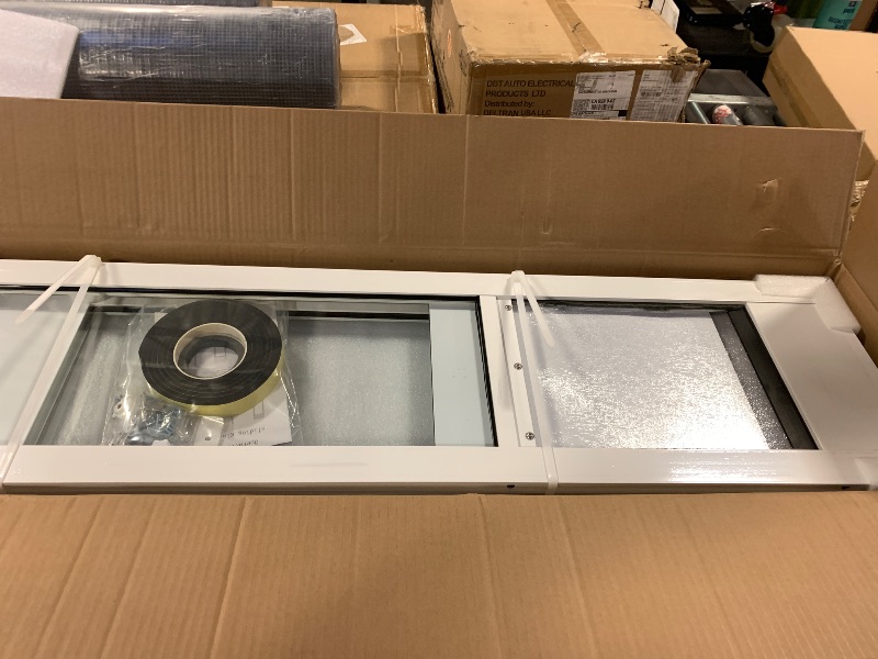 Photo 1 of Extra Large Dog Door for Sliding Glass Doors, Adjustable Height 91.73"-97.64",Magnetic Closing Curtain.