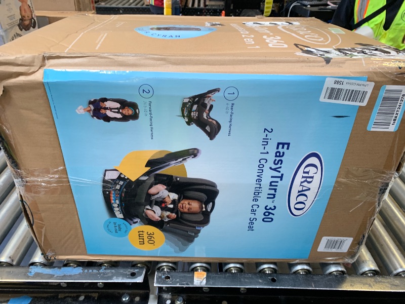 Photo 1 of Graco EasyTurn 360 2-in-1 Rotating Convertible Car Seat, 360 Degree Rotating Infant to Toddler Rotating Car Seat, 2 Modes Rear and Forward Facing, Slim Design, Cyran