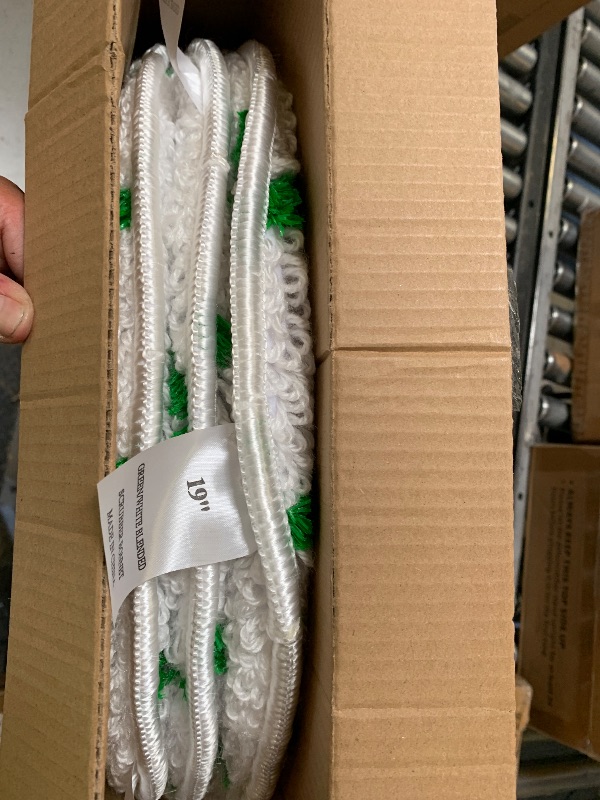 Photo 1 of 19 Inch Carpet Scrubber Brush Pads, 3 Pack Commercial Synthetic Carpet Bonnet with Scrub Strips, Compatible with 175-300 RPM Floor Machines for Hotel, Office, and School Cleaning