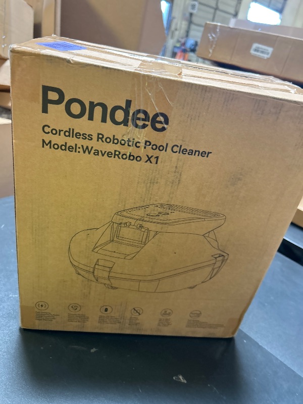 Photo 1 of Pondee X1 Robotic Pool Vacuum, Cordless Pool Cleaner with 120-Min Runtime, Auto-Parking, 2.5h Fast Charging, for Above-Ground & Flat-Bottom Inground Pools up to 850 sq.ft