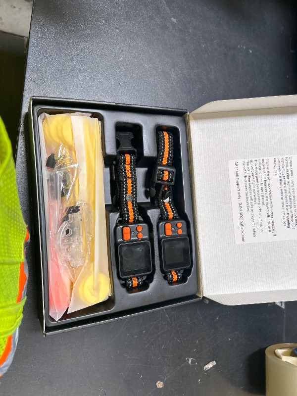 Photo 1 of DJNFGQ GPS Wireless Dog Fence System, Electric Dog Fence Using GPS Electric Satellite Technology, IPX7 Waterproof Rechargeable Design, GPS Dog Collar Has 2 Modes Circular and Free-Form Fence(2pcs)