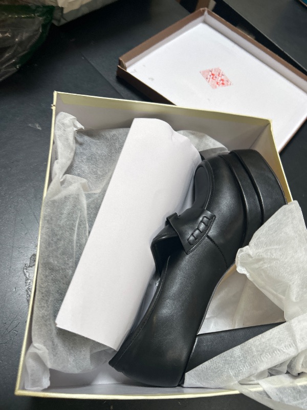 Photo 1 of onlymakerheels Double Platforms Chunky High Heel Loafers Pumps Black Size13