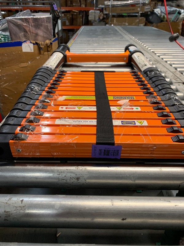 View 3 of ***MISSING RUBBER FOOT*** Heilniter 14.5FT Telescoping Extension Ladder