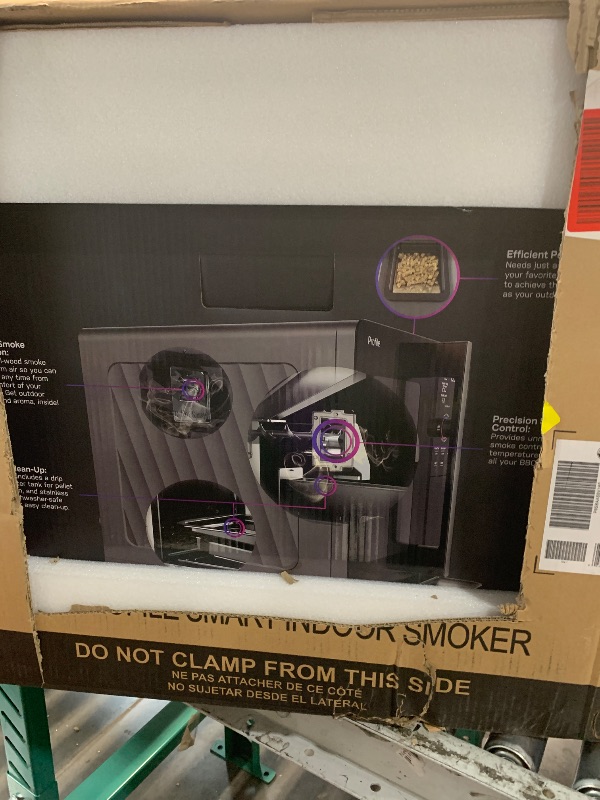 View 2 of ***FACTORY SEALED - OPENED FOR INSPECTION***GE Profile™ Smart Indoor Pellet Smoker, with Active Smoke Filtration, 5 Smoke Control Settings, WiFi Connected, Electric, Countertop BBQ Appliance, BlackN5F
