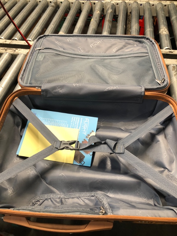 View 2 of ***MISSING KEY*** Flight Knight 22x14x9" Expandable Carry On Suitcase Hardside TSA Lock USB C Port Lightweight Luggage Silent Double Spinner Wheels Maximum Overhead Carry-On Bag For American & United Approved Airlines